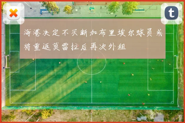 海港决定不买断加布里埃尔球员或将重返莫雷拉后再次外租